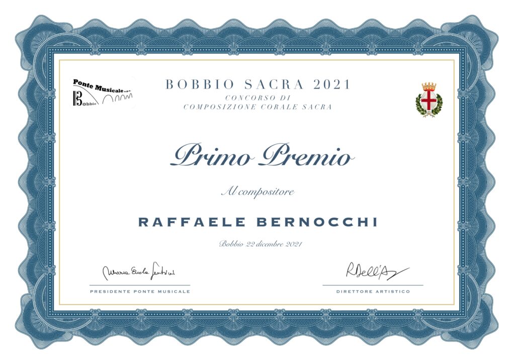 First prize diploma